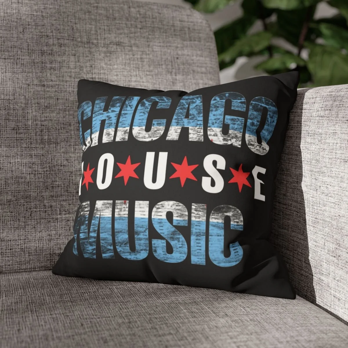 Square Pillow - Chicago House Music
