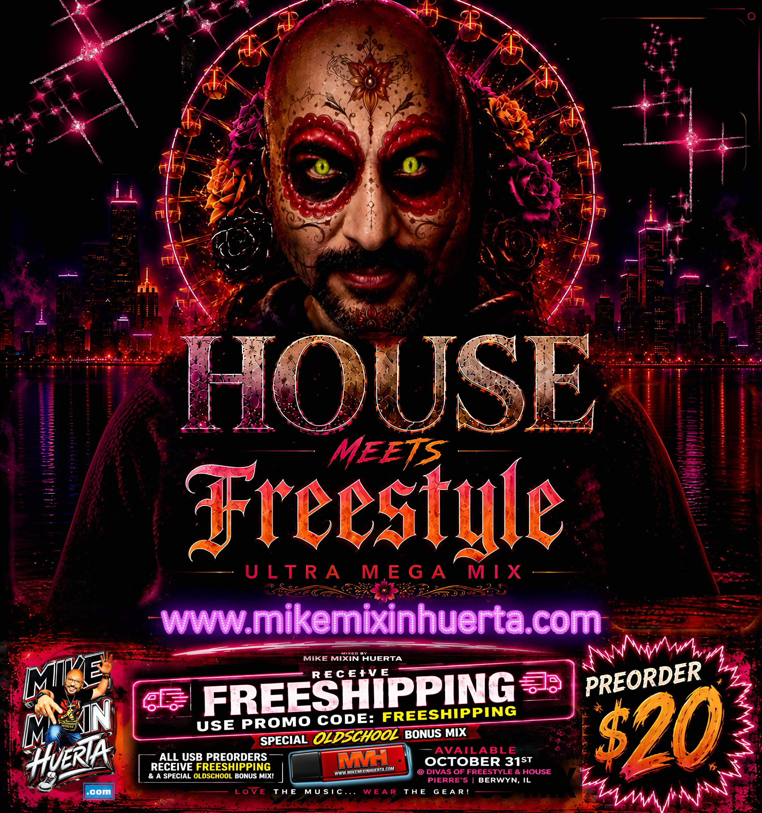 FREESTYLE MEETS HOUSE ULTRA MEGA MIX plus A BONUS MIX