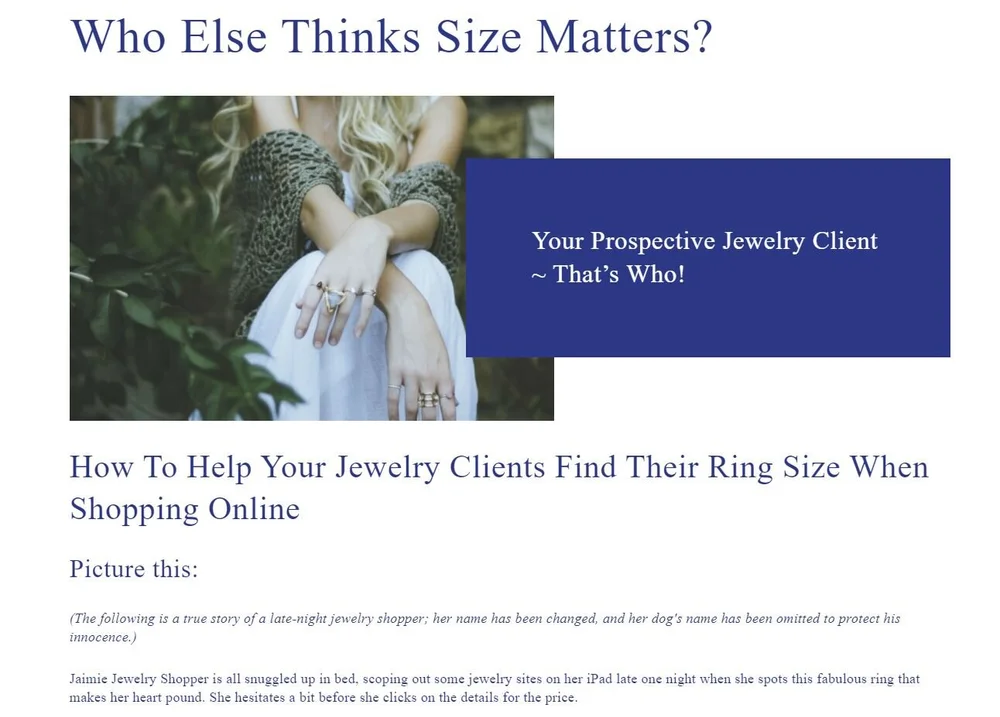 Shelly Buettner Copy Blogs Shelly B. Jewelry Copywriter