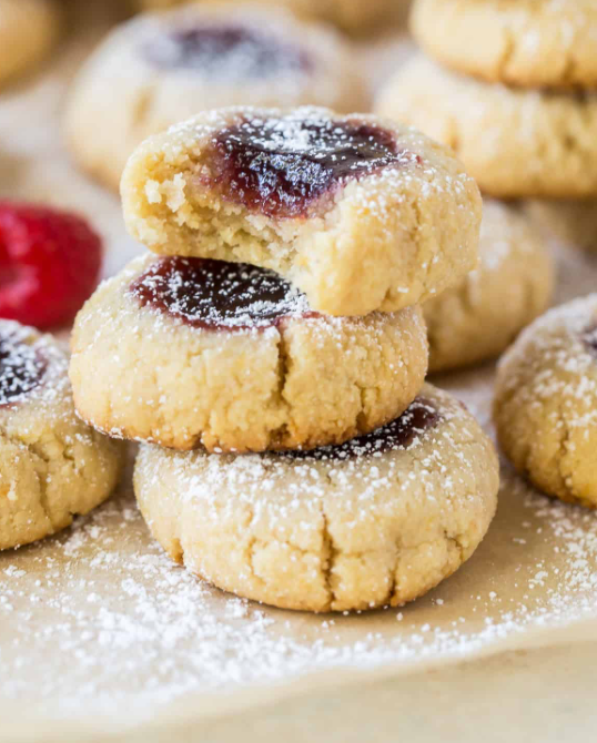 RASPBERRY ALMOND THUMBPRINTS