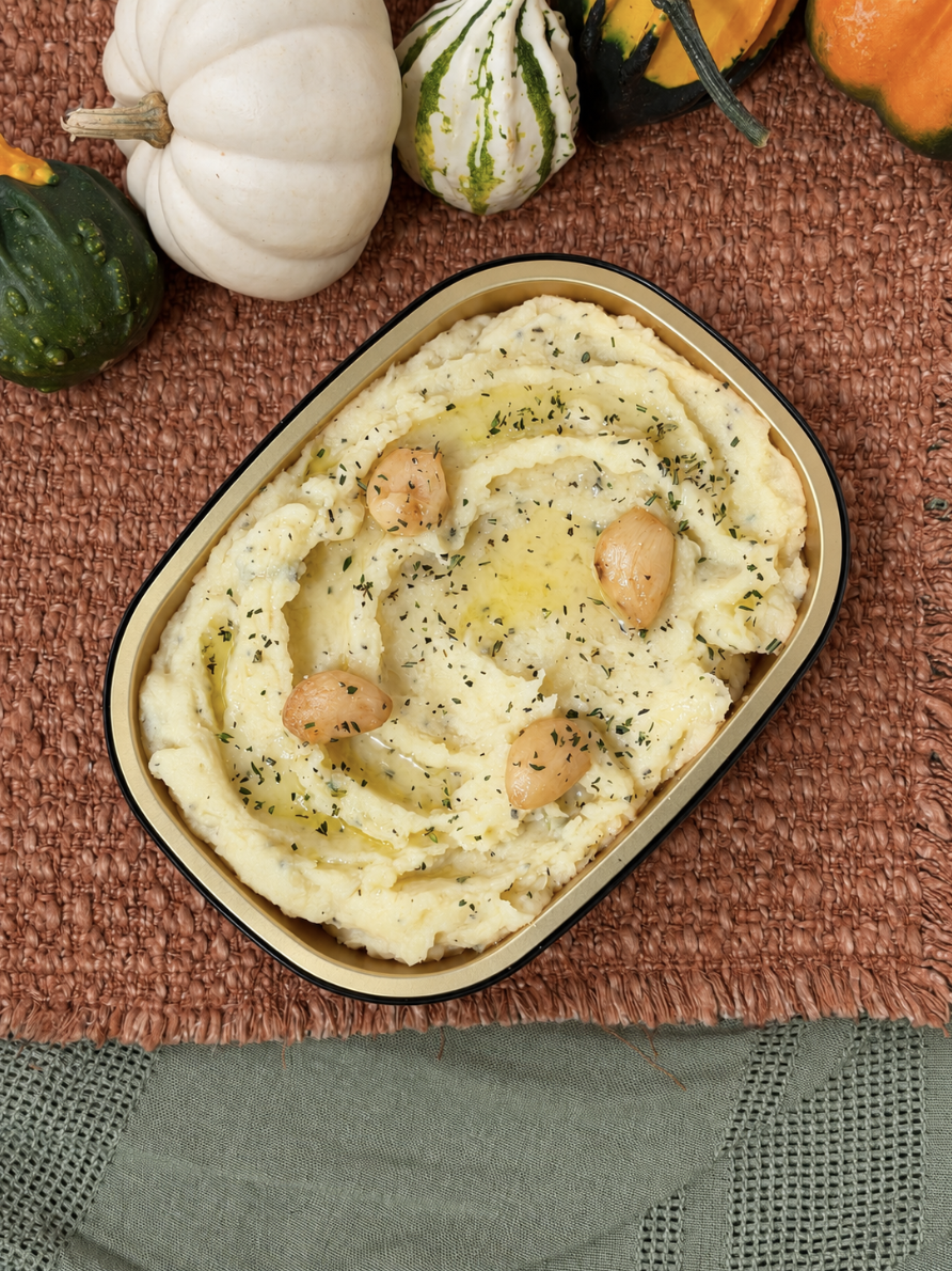 Roasted Garlic & Thyme Parsnip Mashed Potatoes
