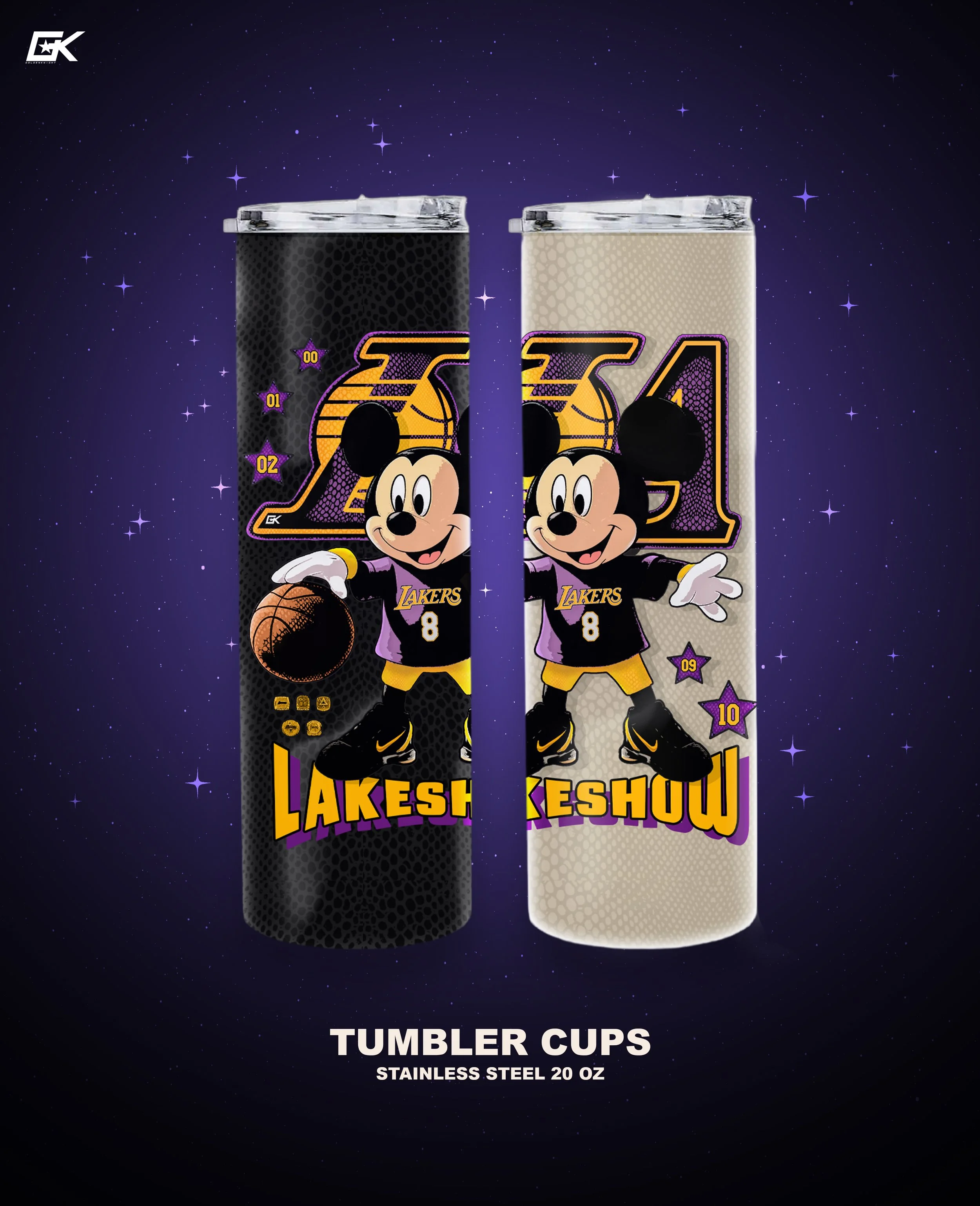 MICKEY X LAKESHOW - Stainless Steel Cup Tumbler 20 oz - 2 COLORS AVAILABLE