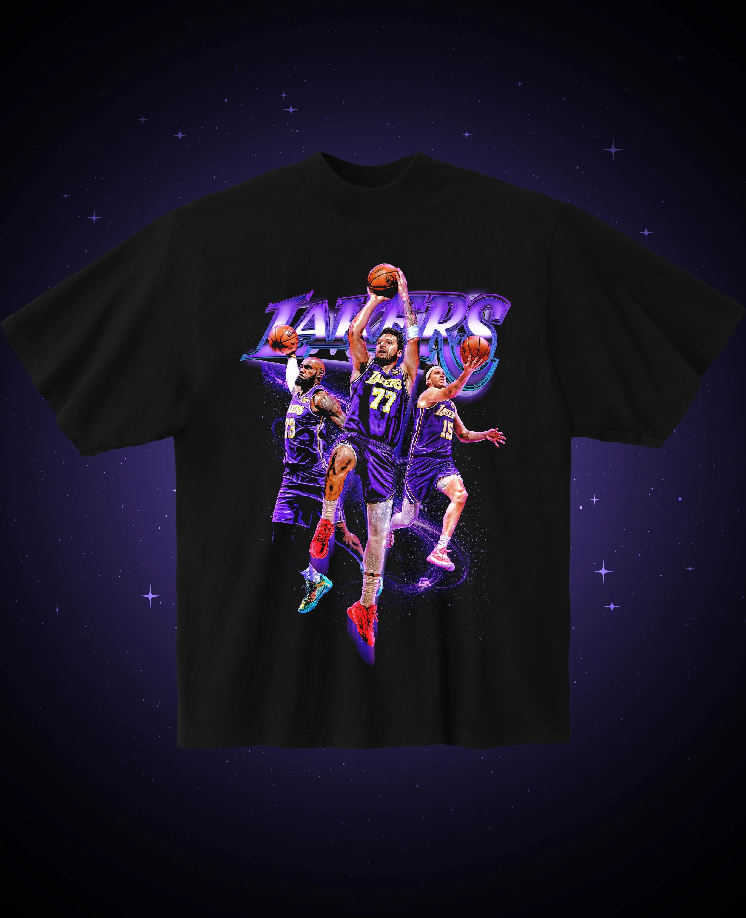 LAKESHOW BIG 3 - BLACK VINTAGE BOX TEE