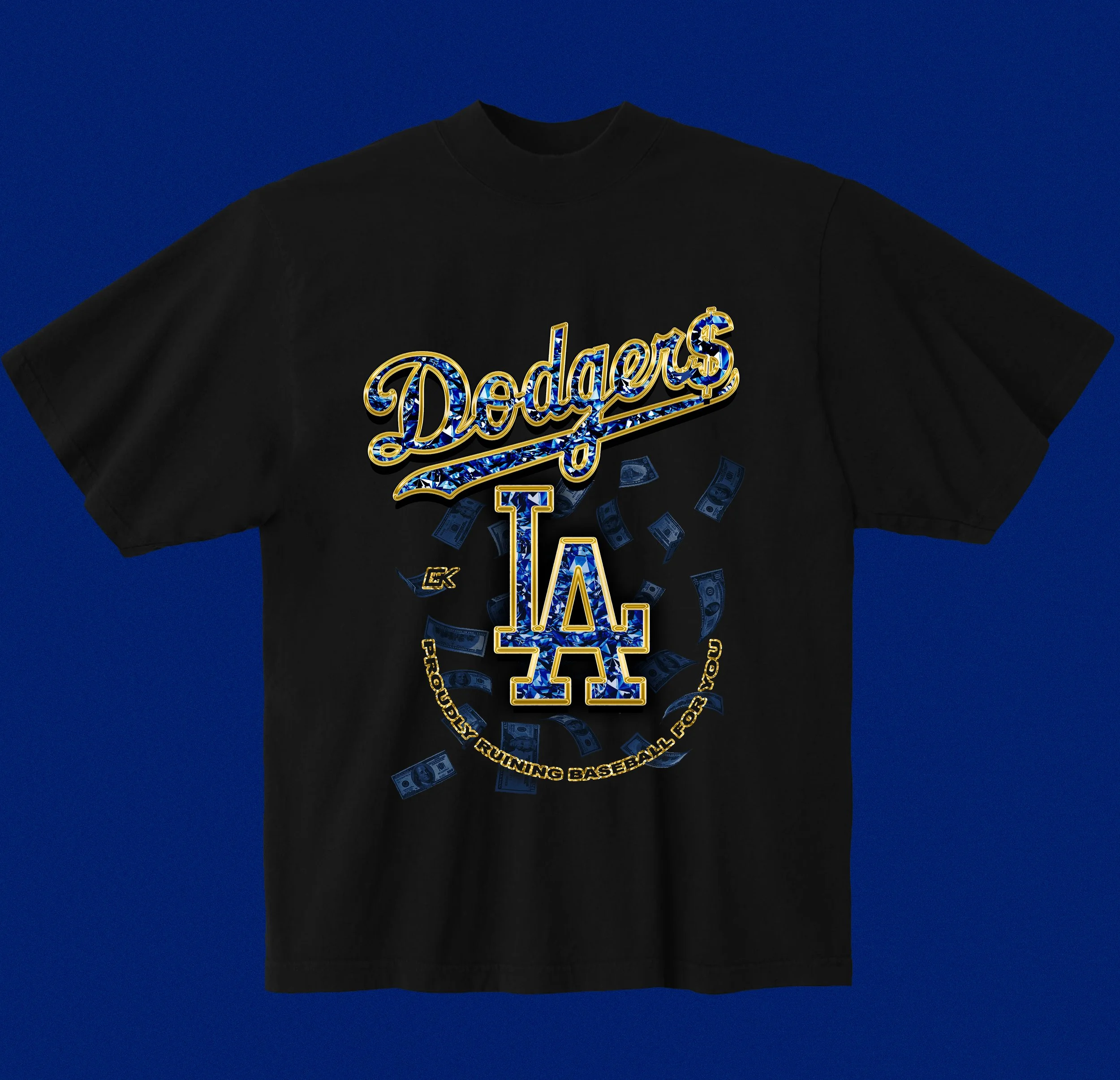 PROUDLY RUINING BASEBALL - BLACK VINTAGE BOX TEE