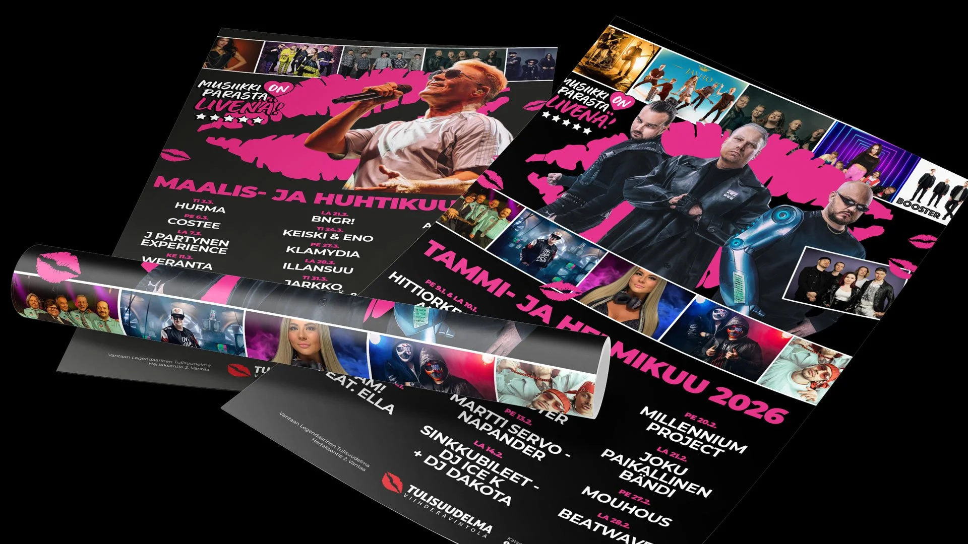 Ohjelmajulisteet valokaappeihin ja seinille 50x70cm