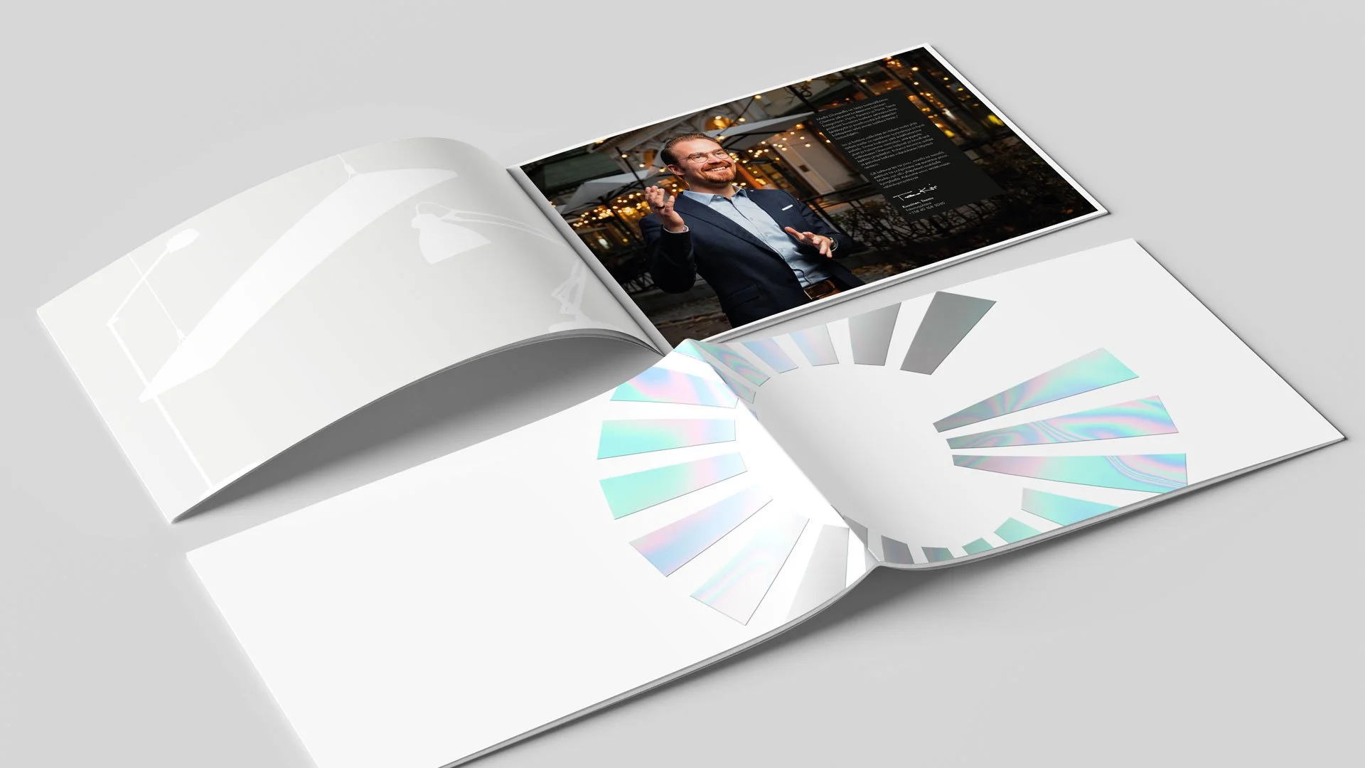 Valokuvasin toimitusjohtajan esitteeseen.