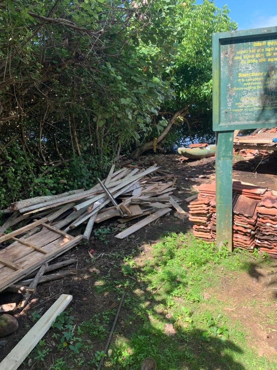 Salvaged materials. We’re rebuilding the structure and roof as quickly as possible.