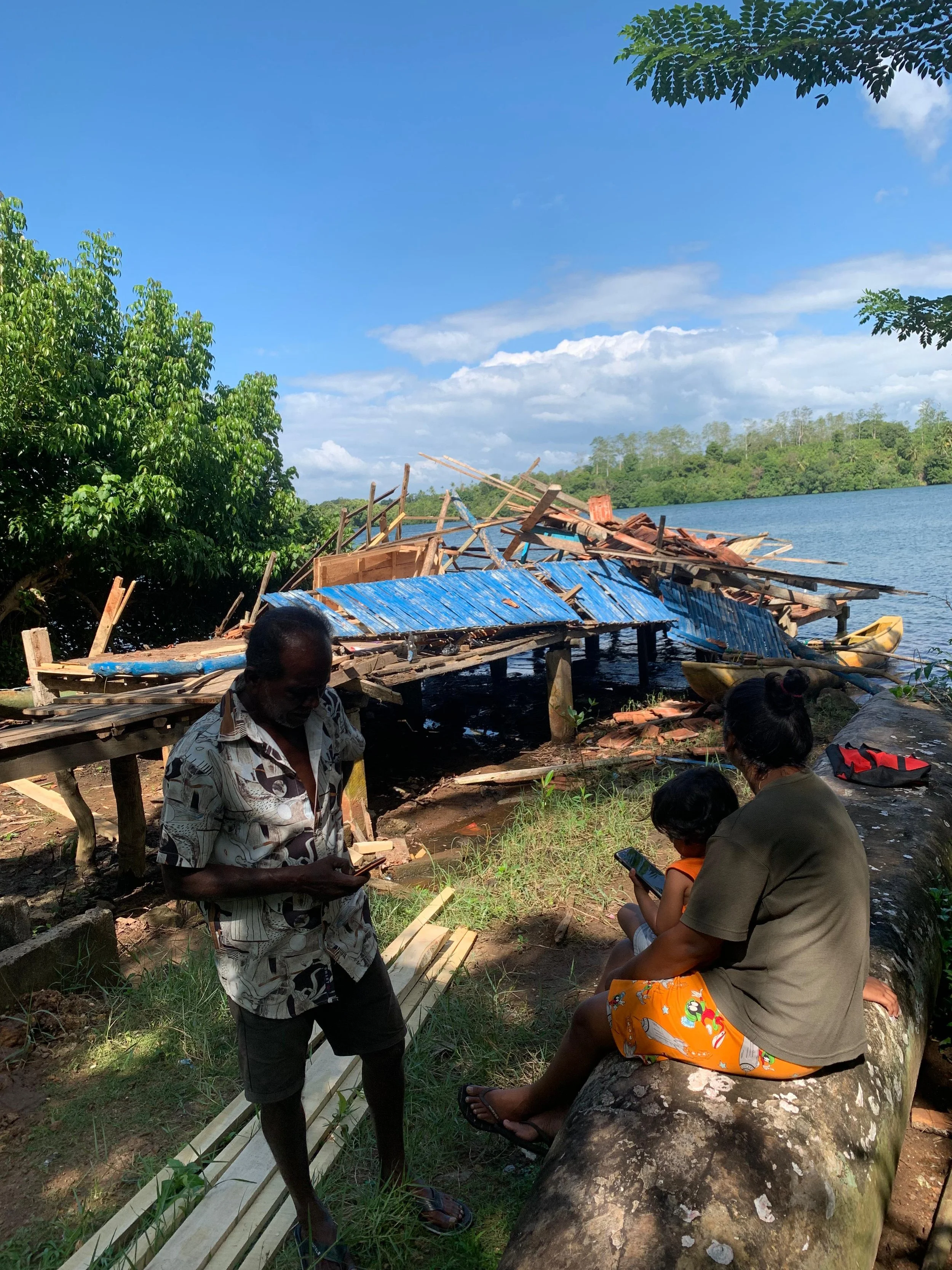 the roof and frame collapsed - thankfully no injuries, but the home is now unsafe.