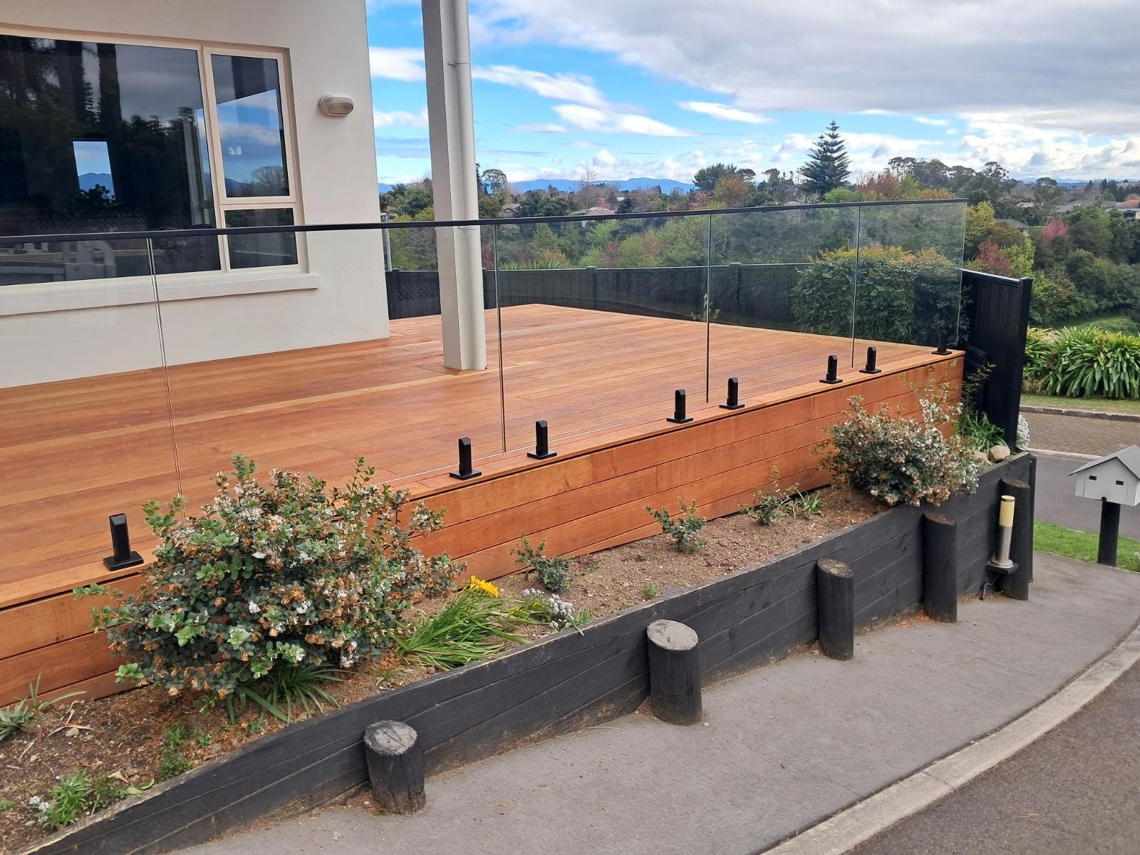 Kwila with Glass Balustrade