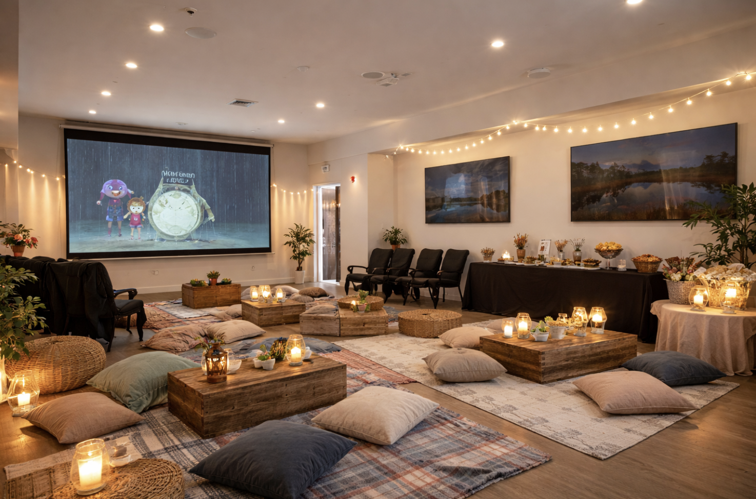 Indoor Picnic Movie Night