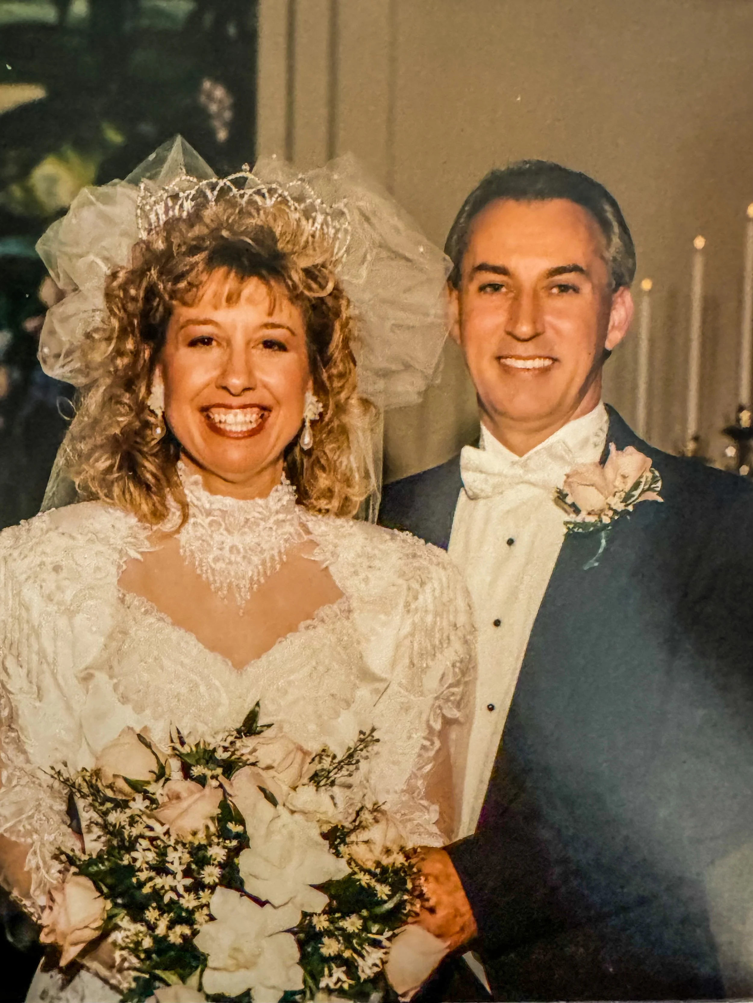Cecil and Cathy McGarrah on their wedding day in 1994