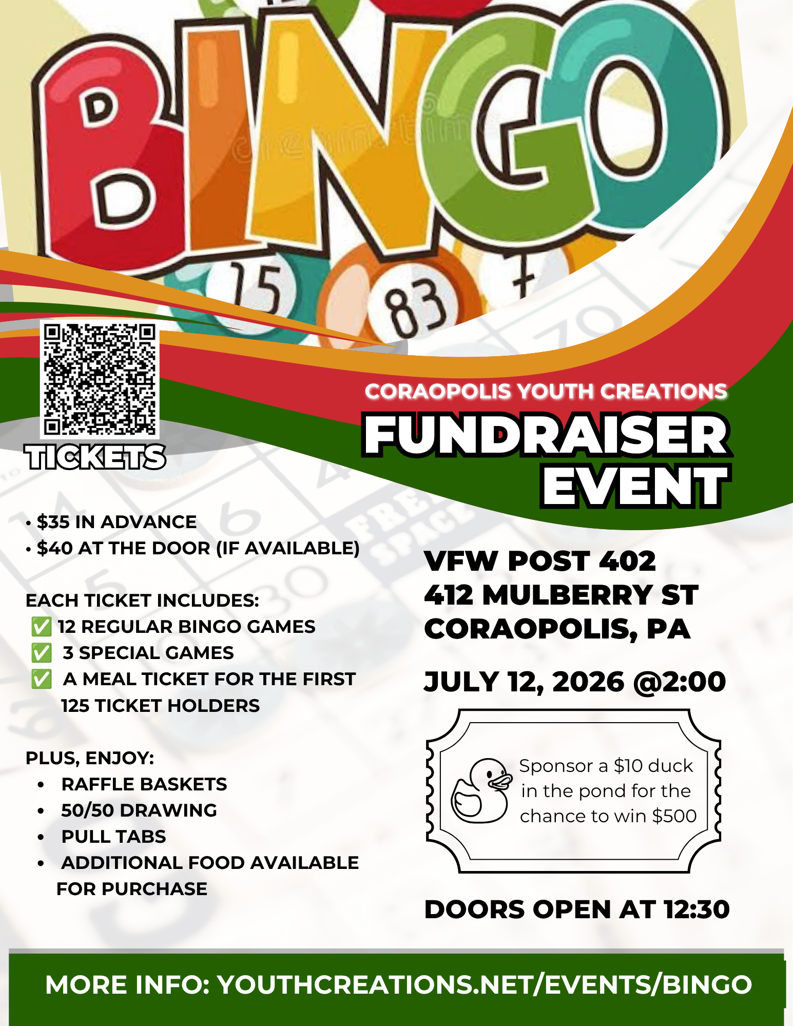 Cash Bingo Fundraiser