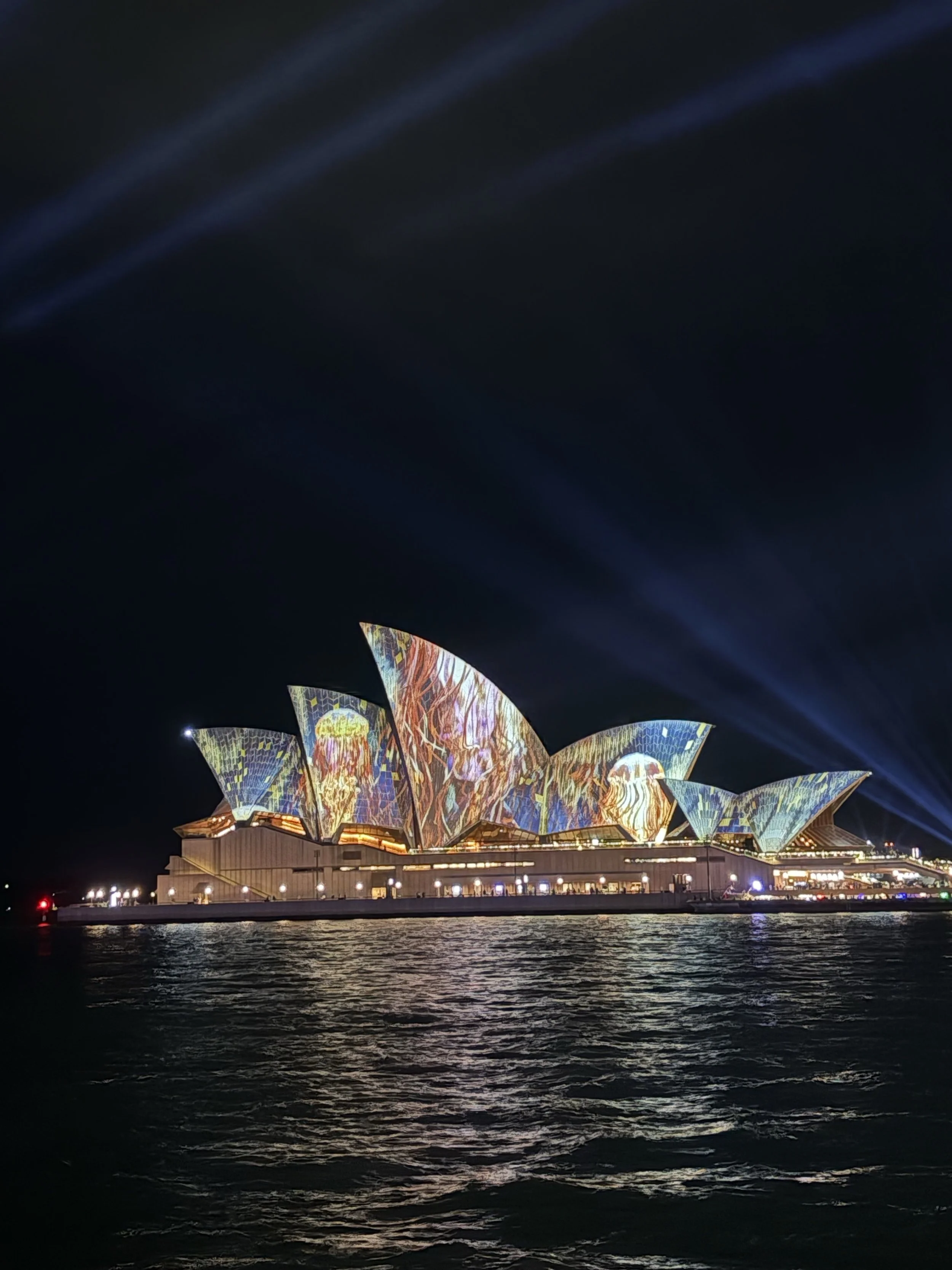 Sydney Opera House lit up