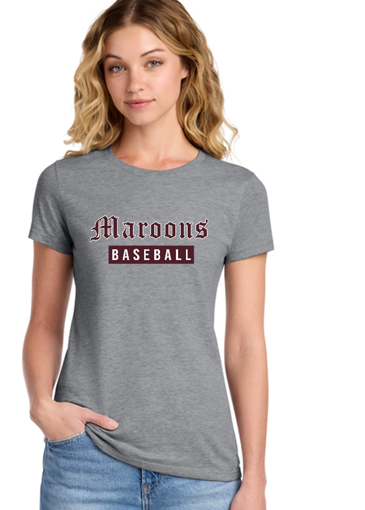 Maroon Ladies Fan Tee