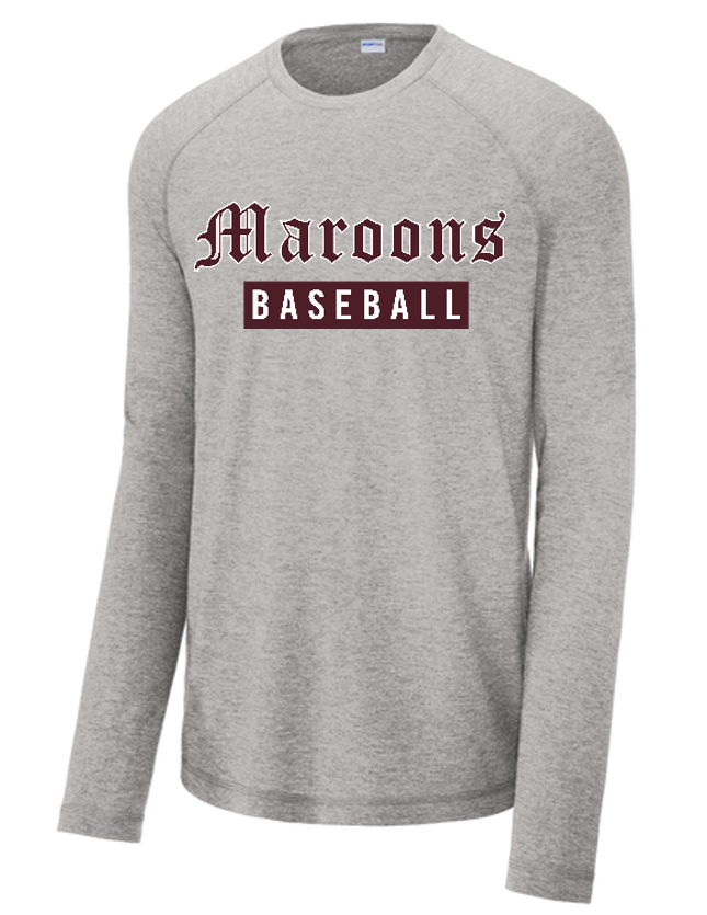 Maroons Long Sleeve Tri Blend