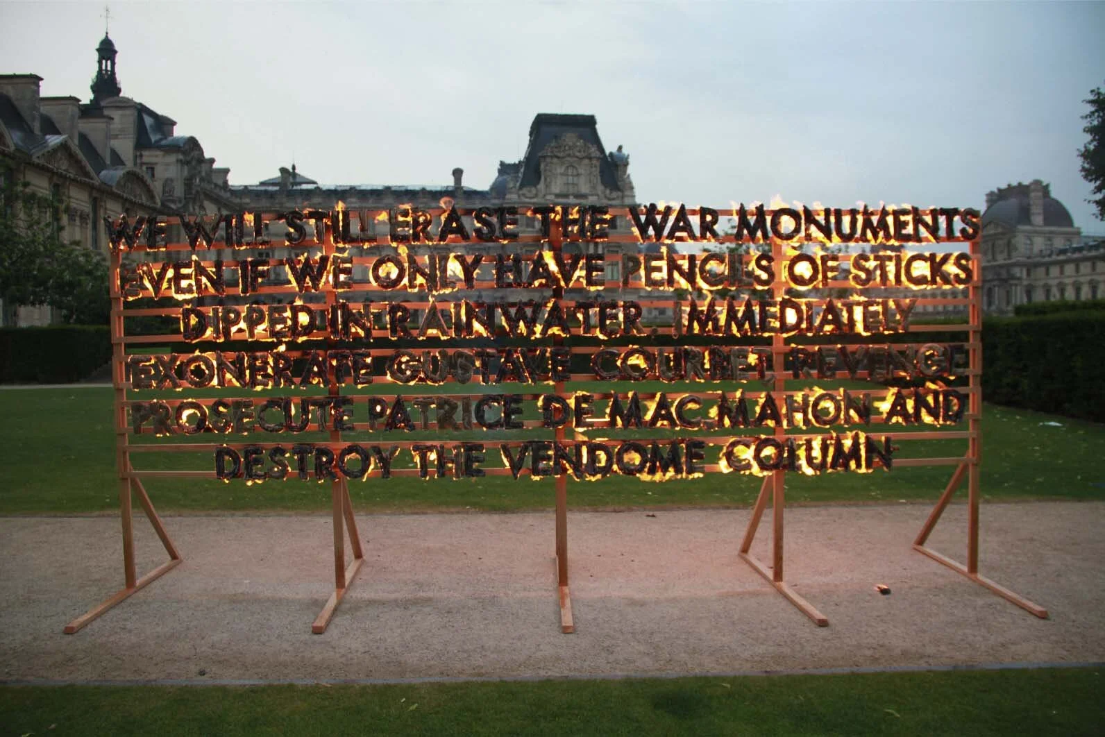 Louvre Fire Poem , 2014, 94.3 x 140 cm, Print on Fin Art Paper, 3 Ed.