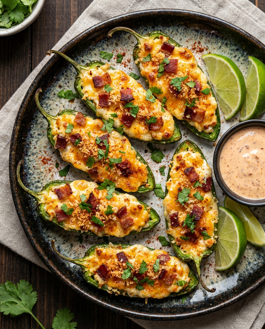 Creamy Spinach Jalapeño Poppers