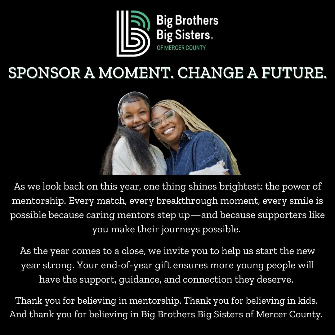 As we close out the year, we&rsquo;re reminded of the countless moments of growth, confidence, and joy made possible through mentoring. Every match begins with someone who believes in the potential of a child &mdash; someone like you.

Your generosit