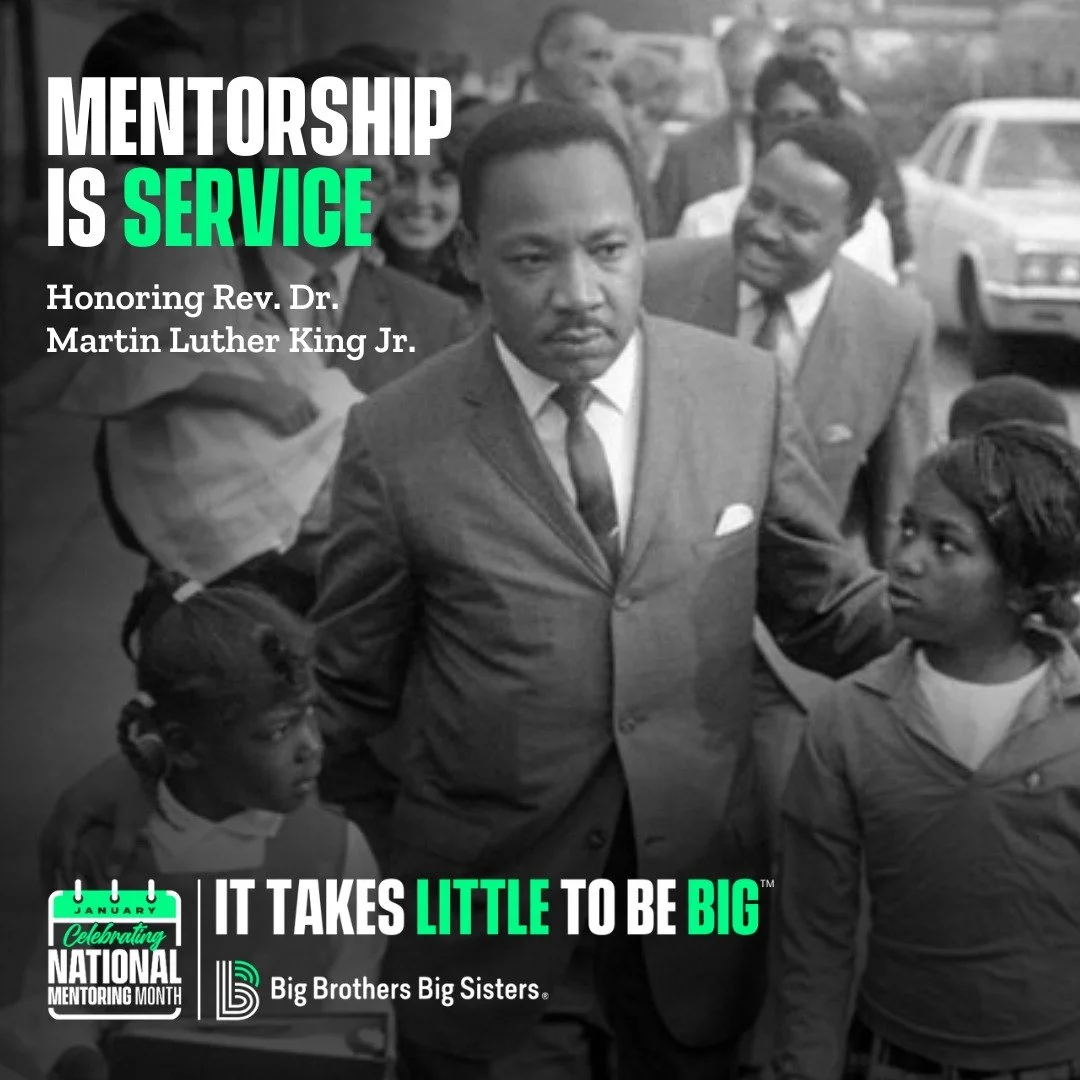 Mentorship is a powerful act of service, one that reflects the legacy of Rev. Dr. Martin Luther King Jr. His commitment to service continues to inspire us beyond MLK Day. You can still make an impact by helping a young person access a caring mentor a