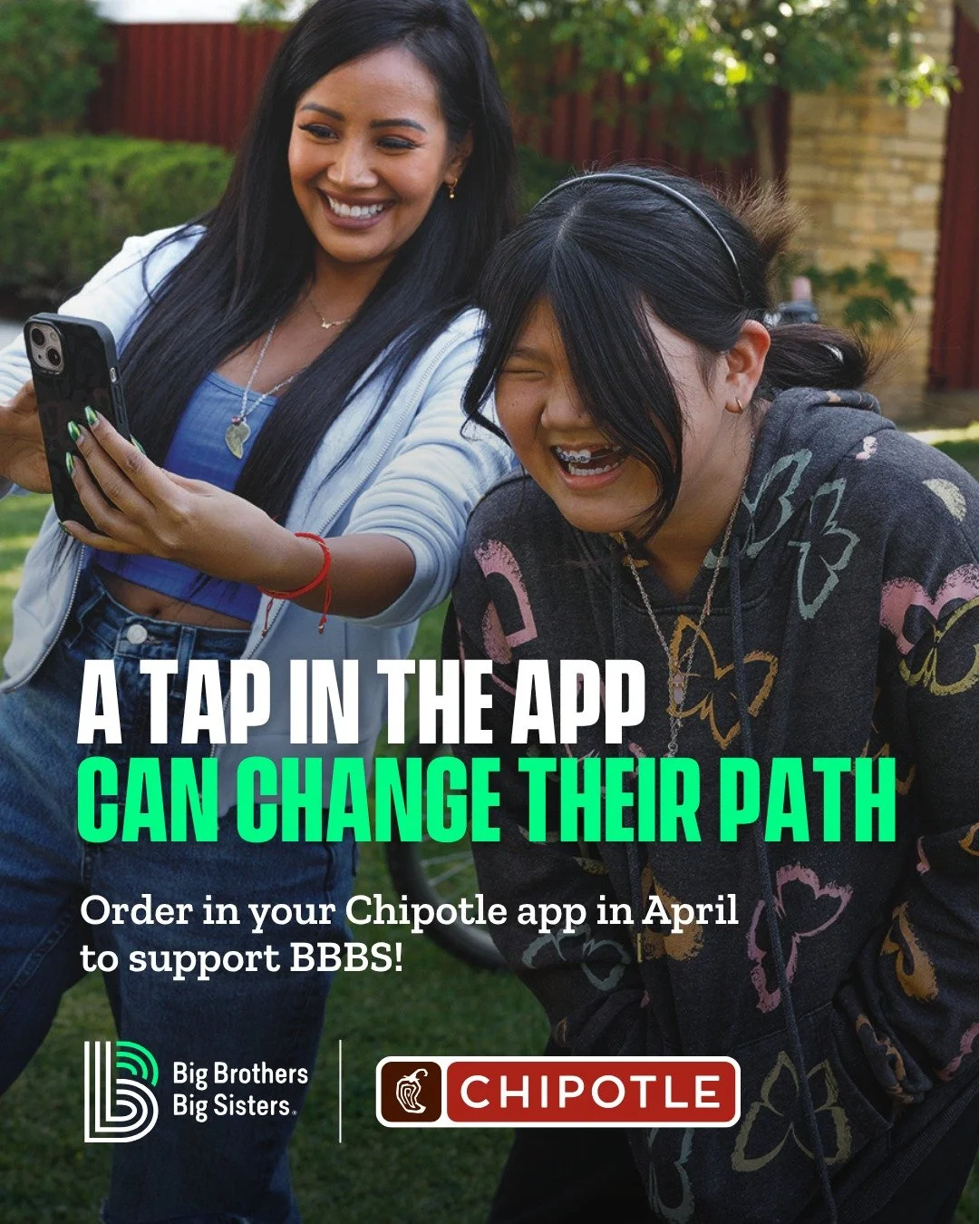 Go BIG on your next @Chipotle order! 🥑💚
For the month of April, when you 
order through the app, you can round 
up your total in support of Big 
Brothers Big Sisters. 
@bbbsamerica #BeBig #BBBS #BBBSMercer #MercerCounty