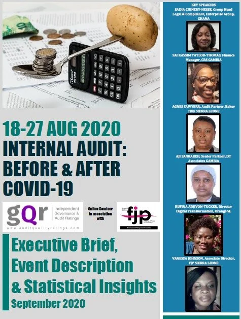 Executive Brief, Event Description & Statistical Insights: “Internal Audit Before & After COVID 19”, Online Seminar, 18-27 August 2020