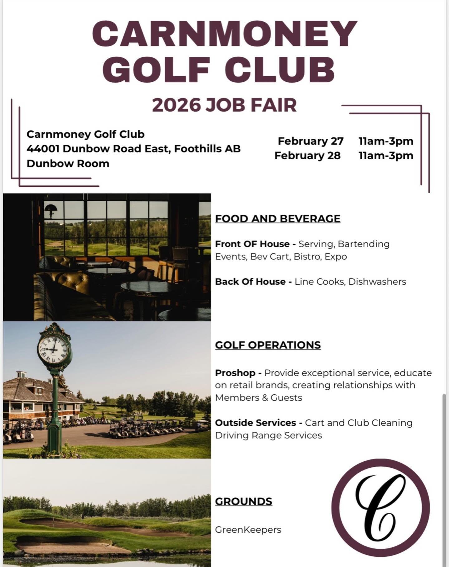 Carnmoney Job Fair -  Feb. 27 and 28th