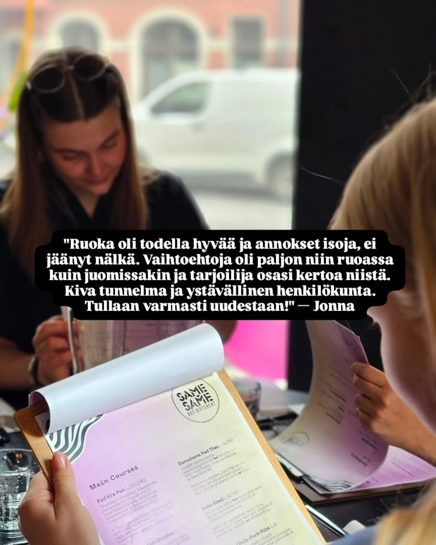 We collect the latest reviews through our table reservation system @dinnerbooking_finland. We are truly grateful for every piece of feedback! 🙏❤️‍🔥

What do you think is the best thing about Same?