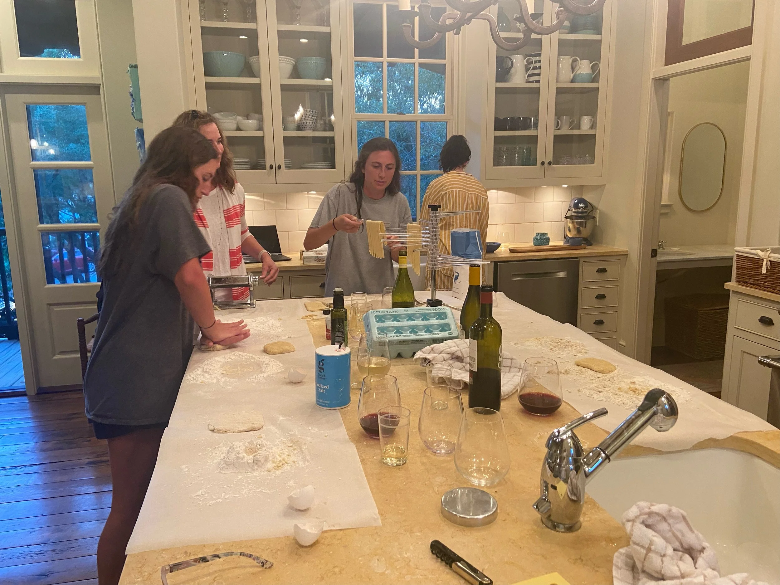 Memorial Day weekend at the beach. Chef Doug taught us how to make pasta. Delizioso!