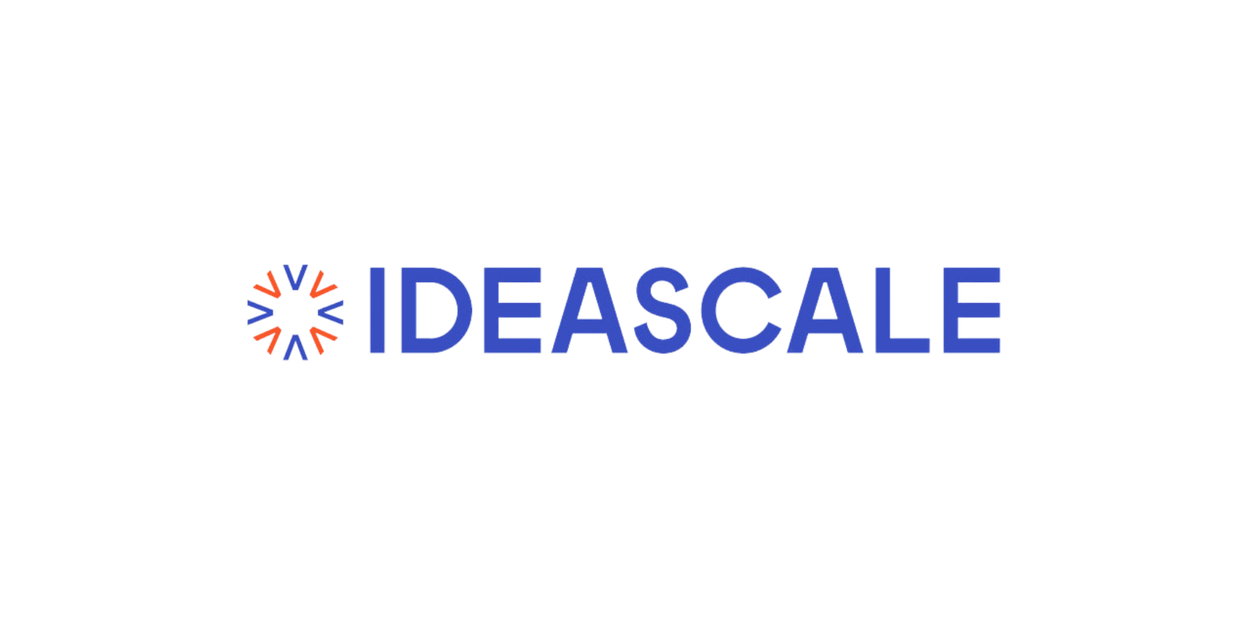 Colorful logo with the text 'IDEASCALE' and a stylized design of arrows forming a circle on the left.
