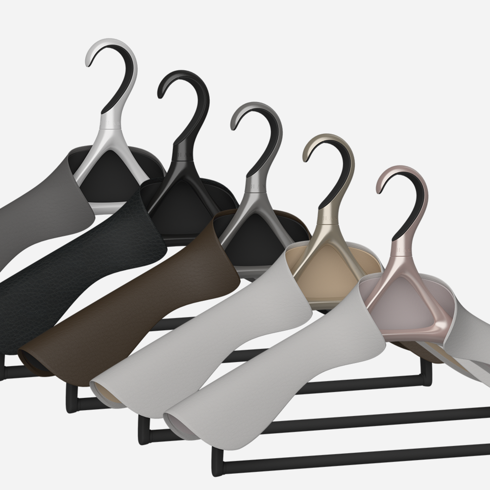 Gun Metal, Black & Moka - Lou Hansell H Series Luxury Garment Hanger Set —  Lou Hansell™