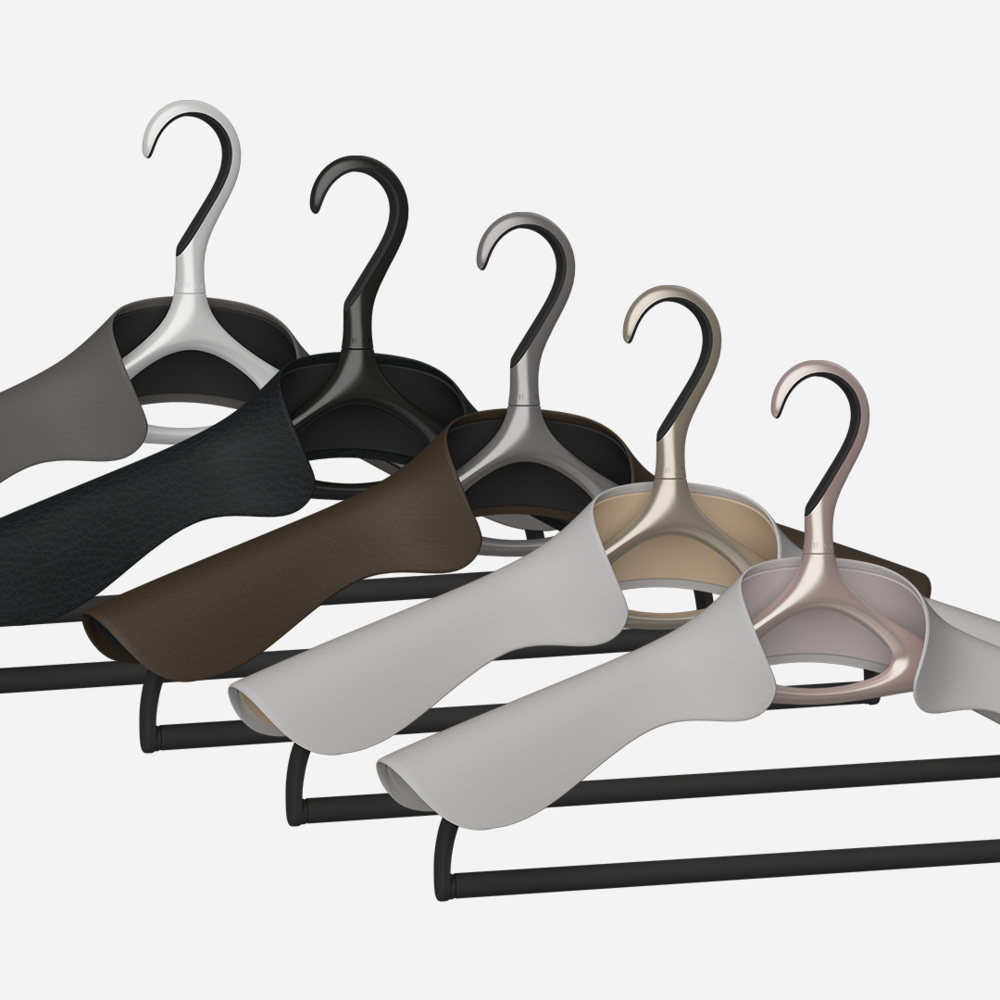 Gun Metal, Black & Moka - Lou Hansell H Series Luxury Garment Hanger Set —  Lou Hansell™