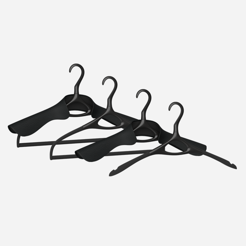 Black, Black & Onyx · Lou Hansell L Series Luxury Garment Hanger