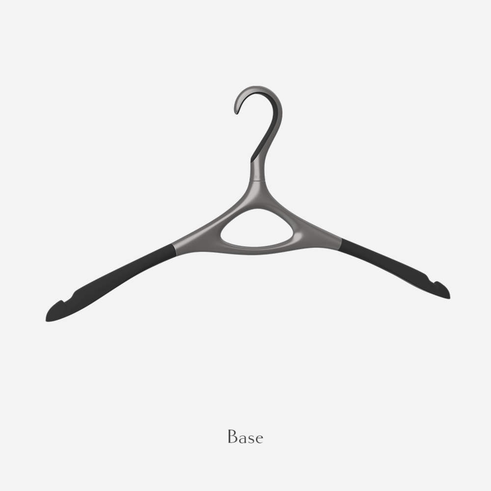 Designstyles Smoke Black Acrylic Clothes Hangers, Luxurious