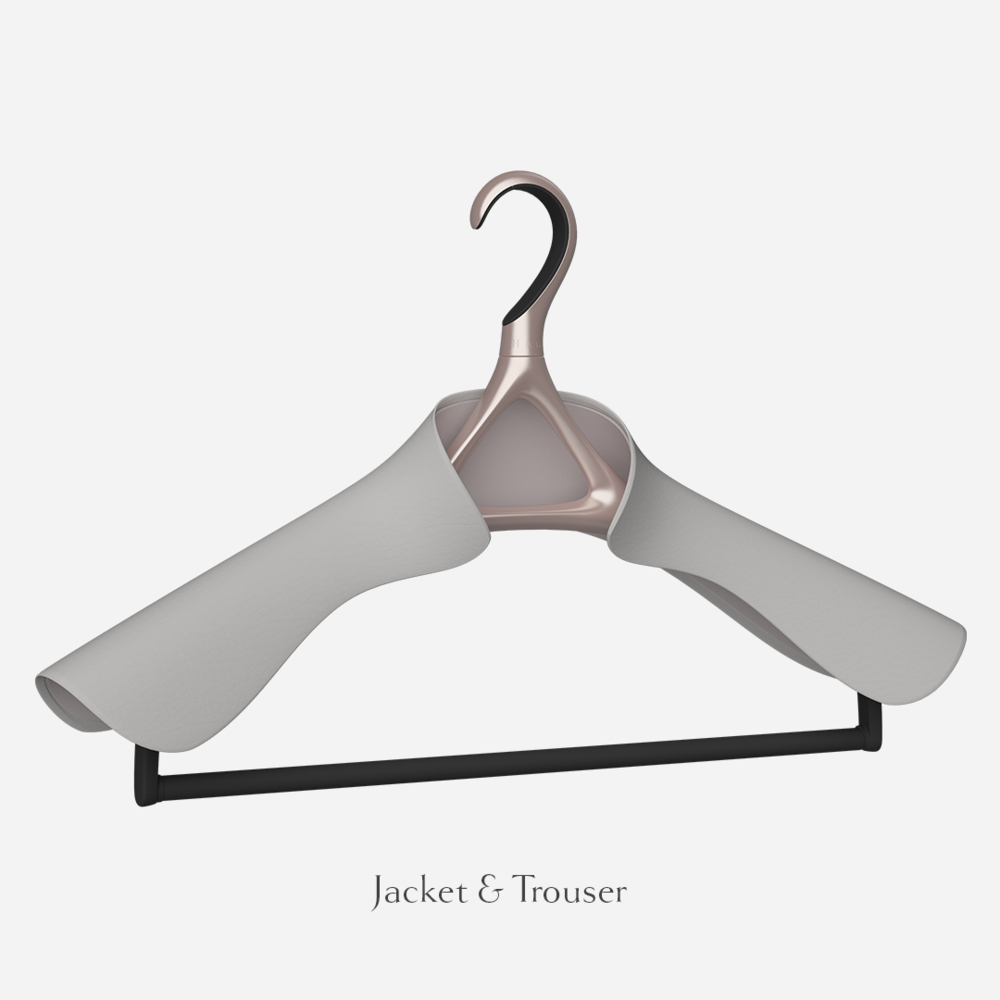 Rose Gold, Blush & Off White · Lou Hansell H Series Luxury Garment Hanger —  Lou Hansell™
