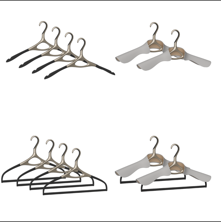 Gun Metal, Black & Moka - Lou Hansell H Series Luxury Garment Hanger Set —  Lou Hansell™