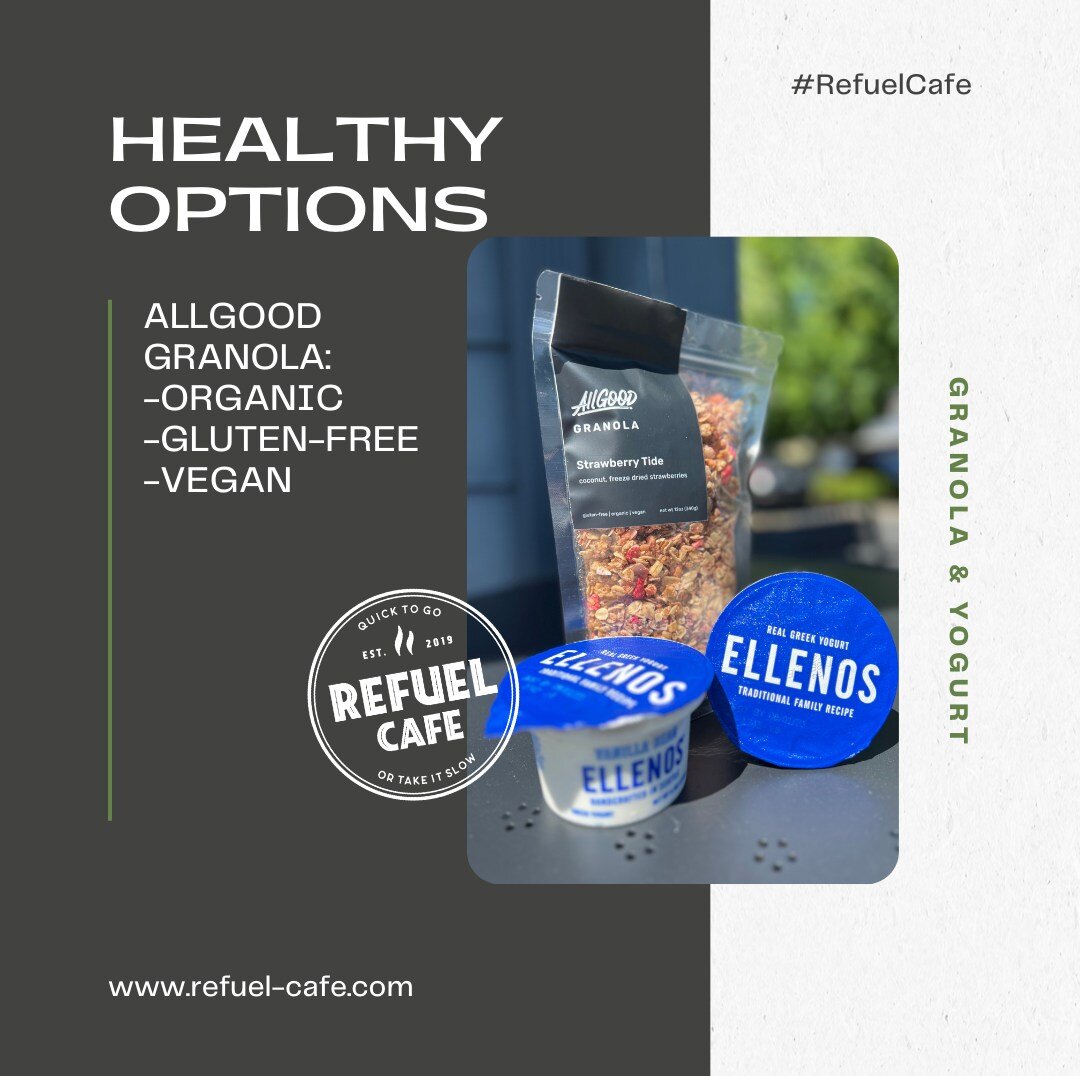 Healthier quick-to-go options for breakfast!

We now carry AllGood Granola  VEGAN- ORGANIC- GLUTEN-FREE!!

@allgoodgranolaco  is a new, local company who we are very excited to support. Their granolas are bomb! The Strawberry Tide is my personal favo