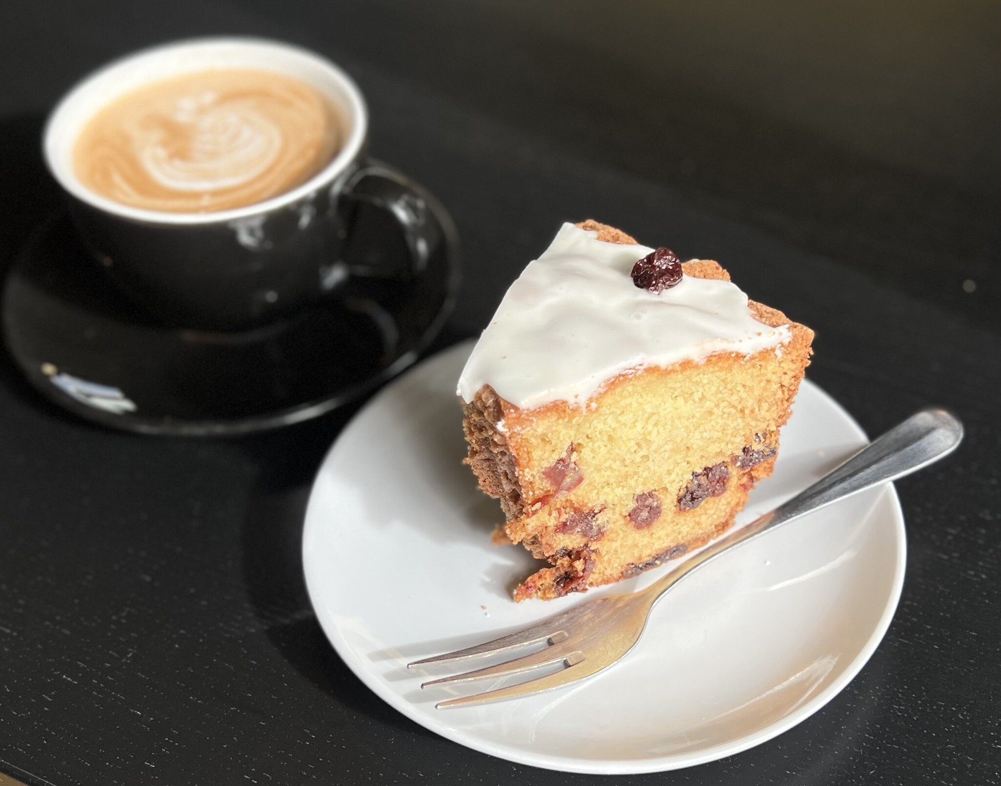 Oh yum, do we have a special treat for you this weekend. A generous portion of Macrina Lemon Sour Cherry Coffee Cake. 

Morning, mid-morning, noon and afternoon. It's good any time! Stop by for a slice. 
.
.
.
 #rentonhighlands #rentonwa #afternoonco
