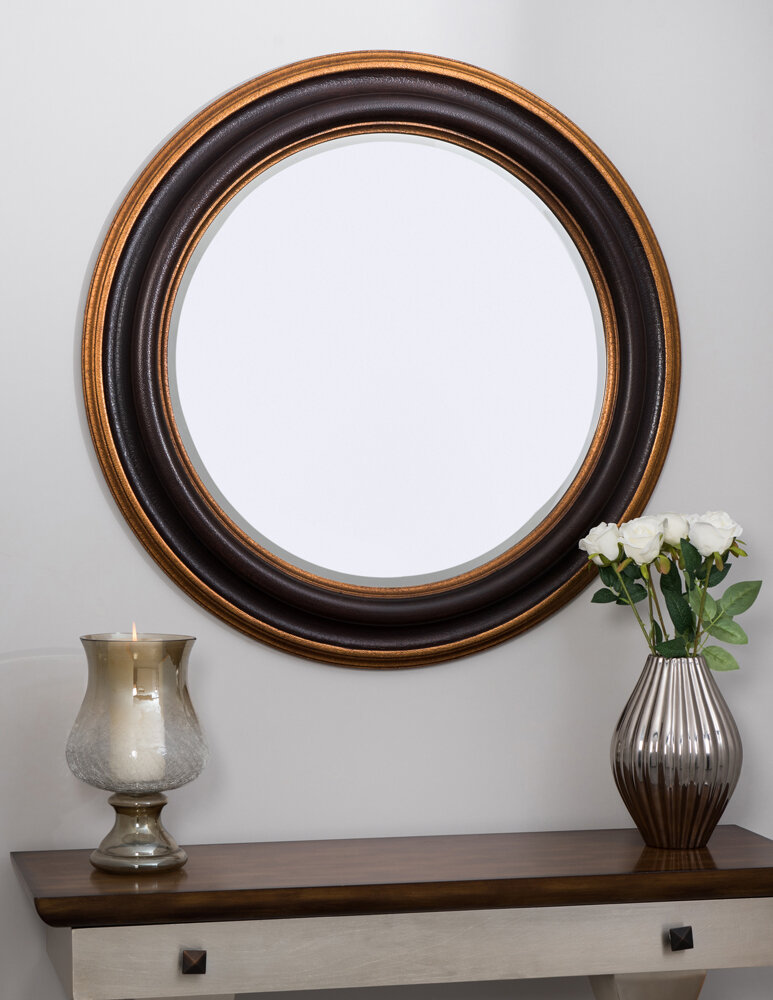 Positano Round Mirror Mahogany And, Ikea Wall Mirrors Ireland