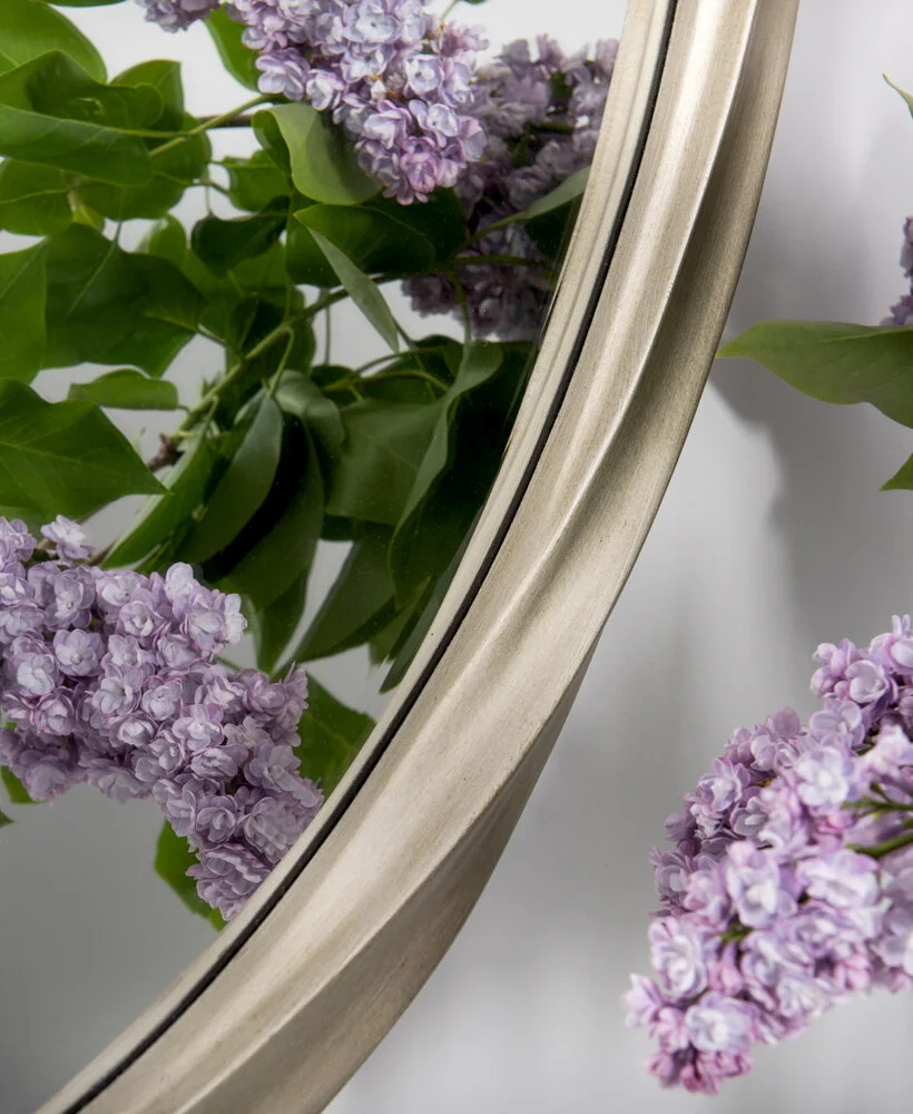 Sydney Mirror Small Round Silver Champagne — MIRRORS.IE