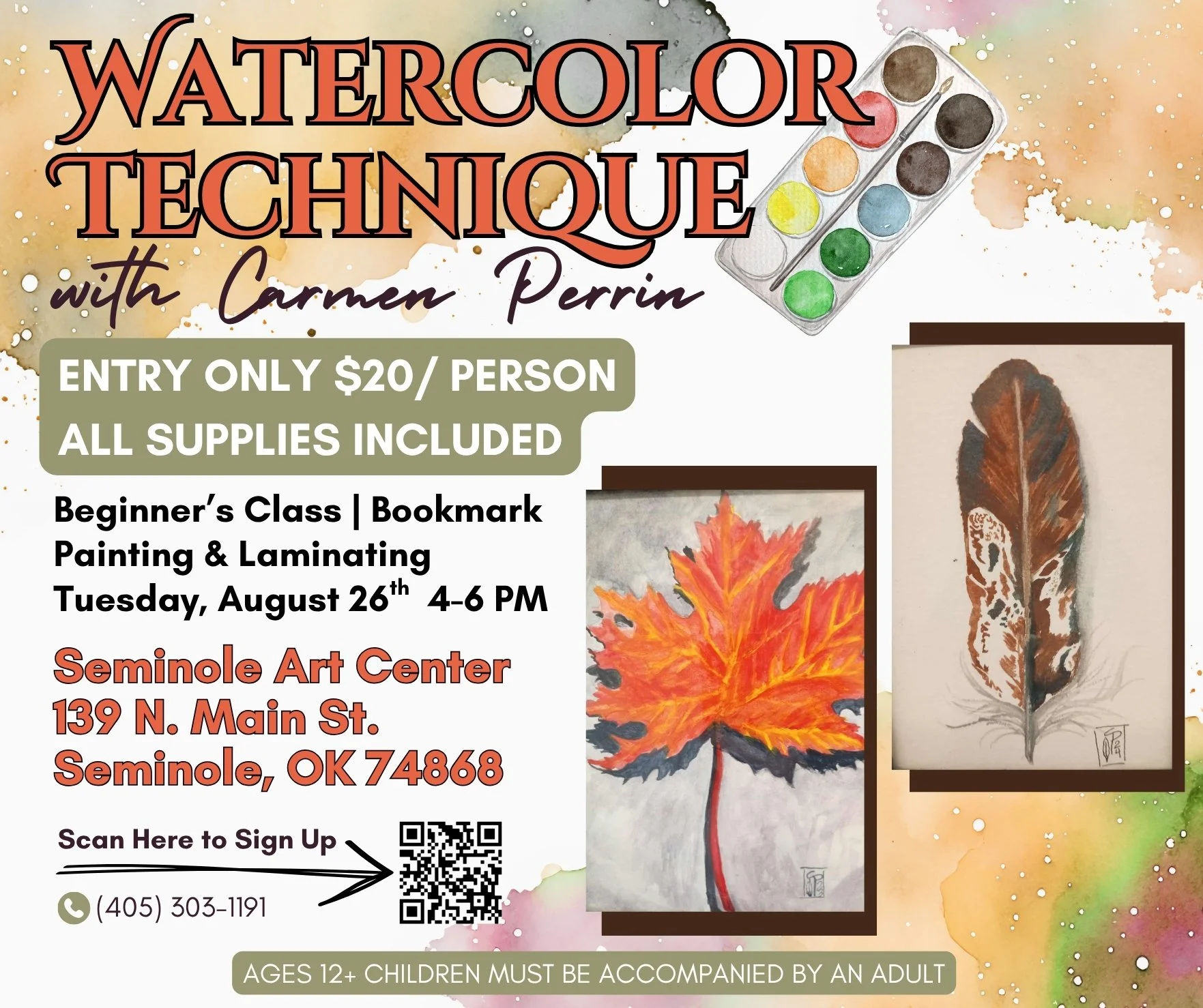 Watercolor Bookmark Workshop