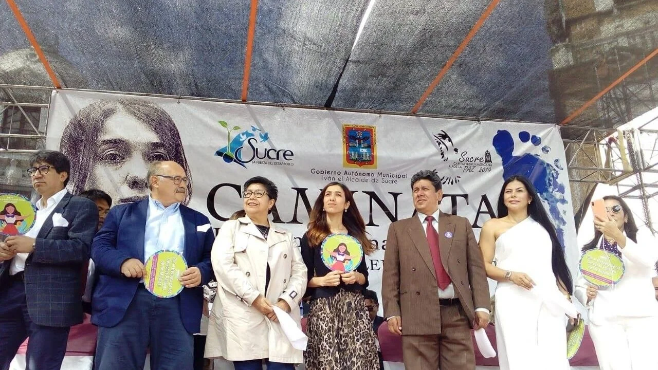 Nadia Murad attends Femicide March in Ibero-American Capital of Peace