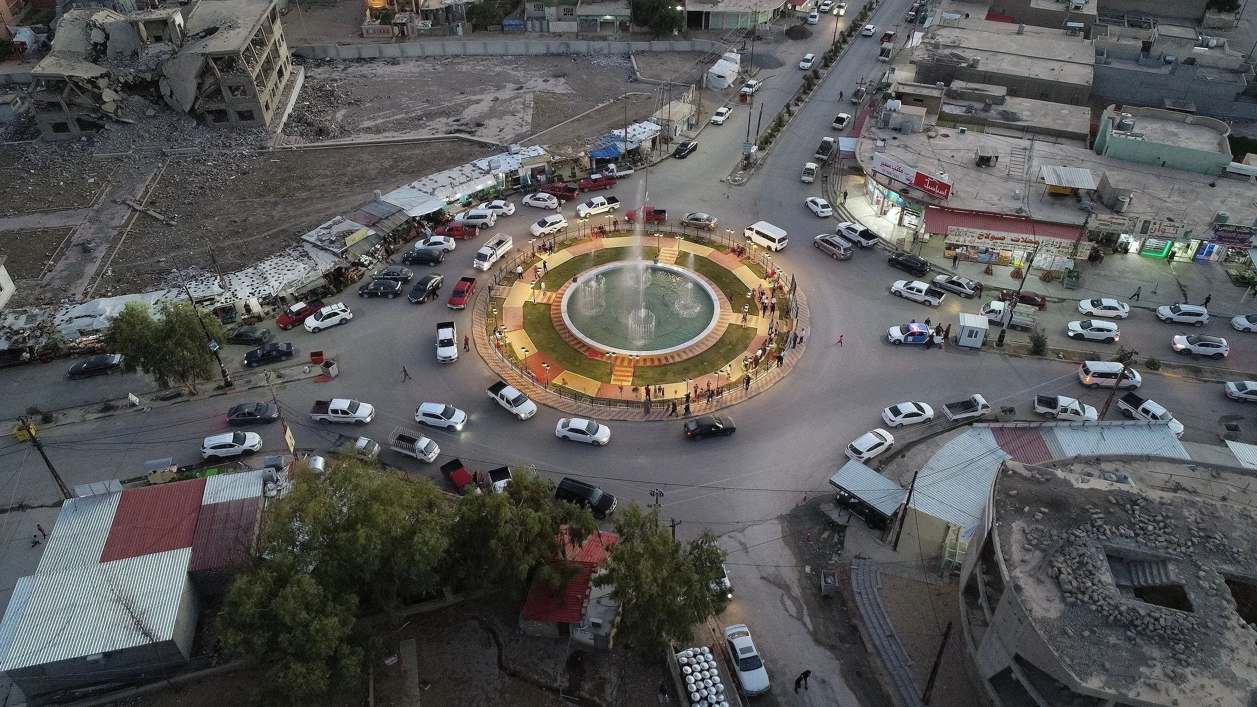 Nadia's Initiative and USAID Complete Rehabilitation of Yarmouk Roundabout