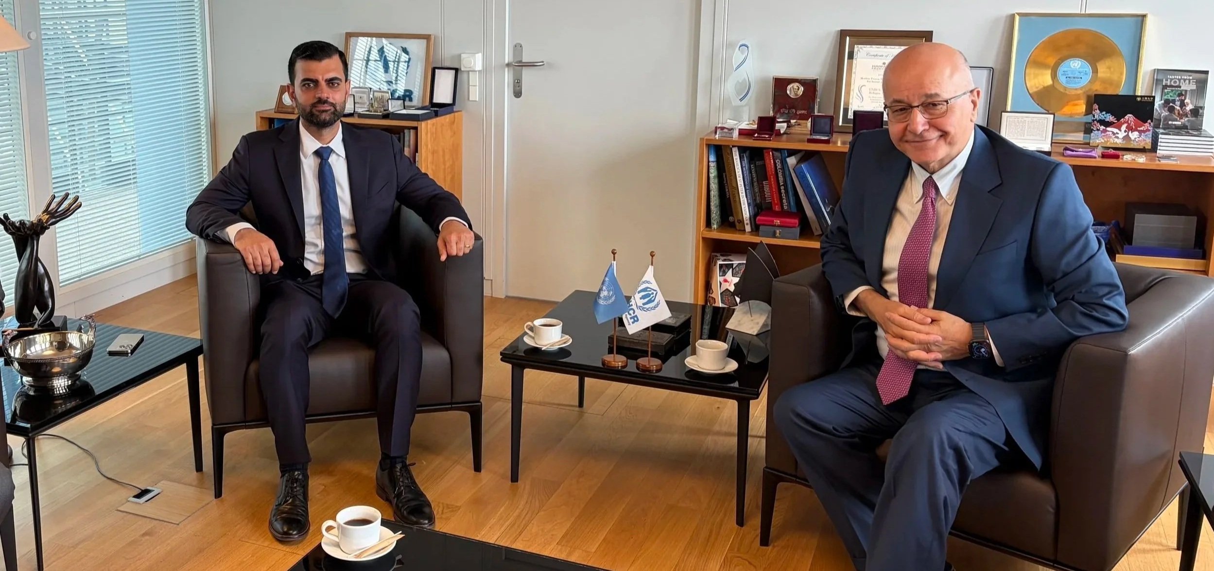 Abid Shamdeen Meets UN High Commissioner for Refugees in Geneva
