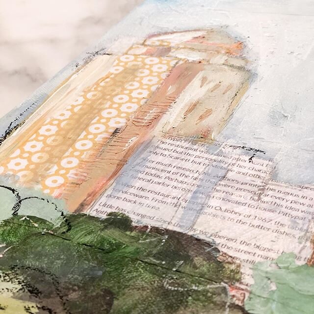 Another custom ATL skyline. This one for a collector who has many family ties to the city so we collaborated on found images that are meaningful to her and help tell her family story. I love when the collage material has special significance to the p