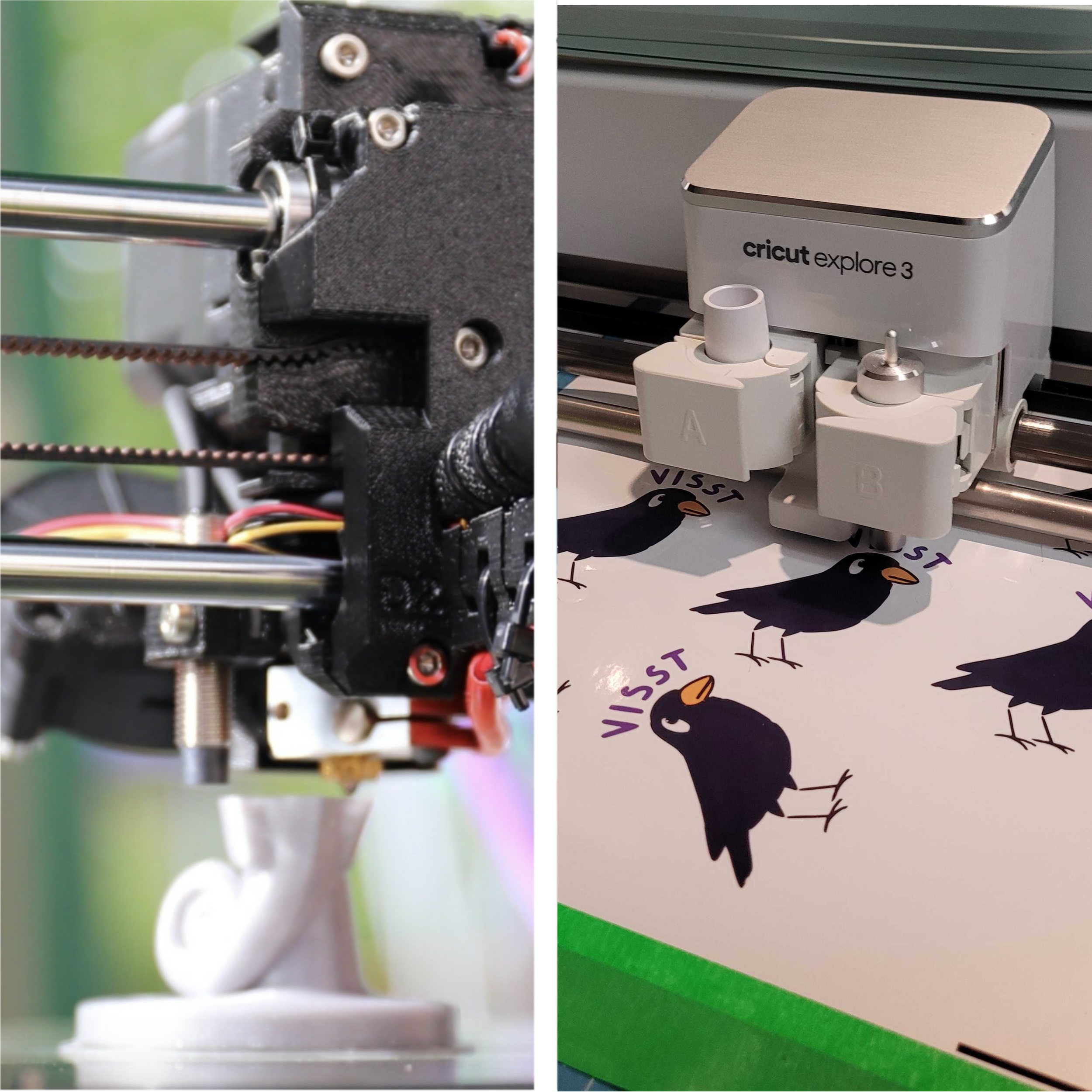 3D Design and Printing and Sticker Making and Crafting using Cricut