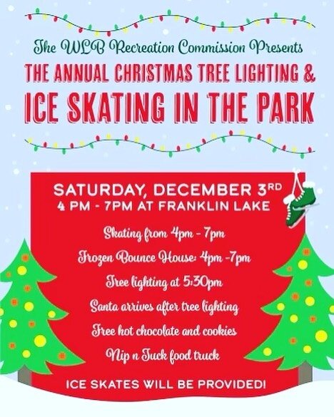 So excited to do the West Long Branch Tree Lighting this year! Saturday December 3rd 4pm-7pm!
