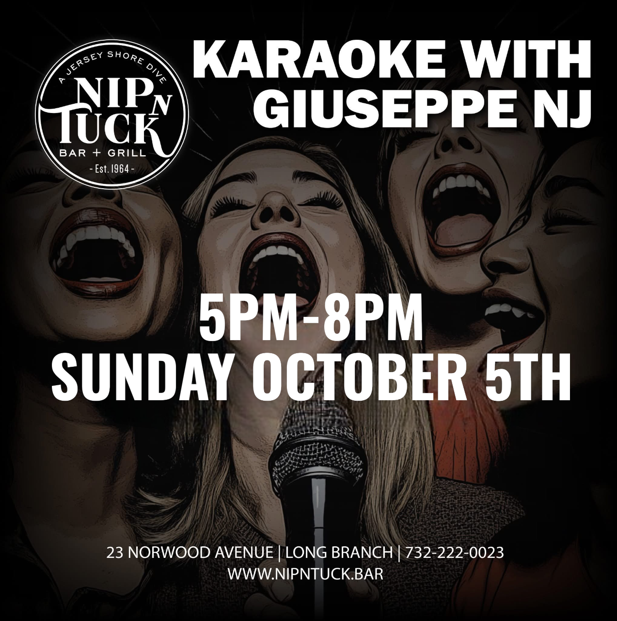 SUNDAY FUNDAY KARAOKE WITH GIUSEPPE LIVE AT Nip-N-Tuck Bar & Grill