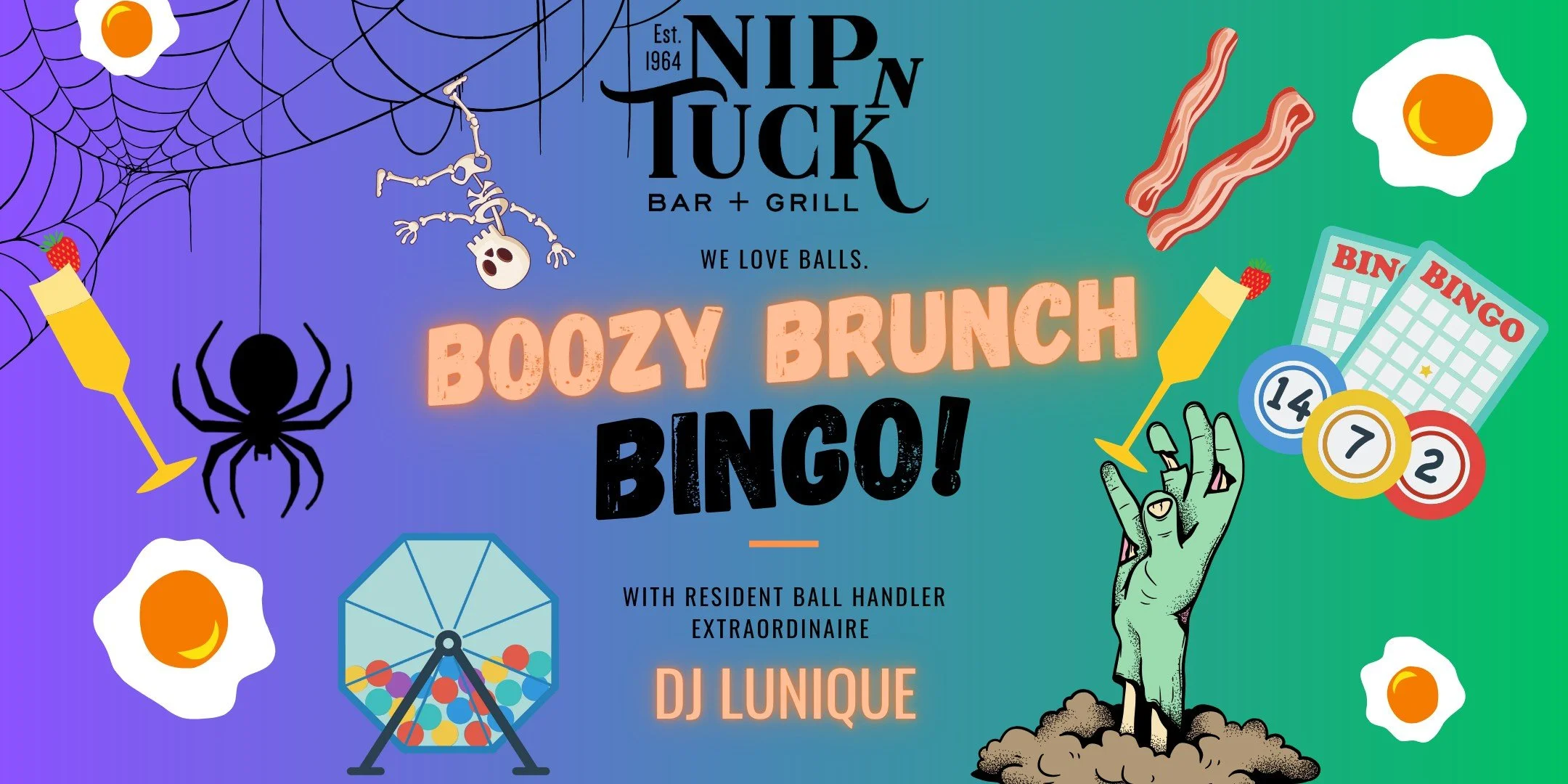 Boozy Brunch Bingo - Halloween Theme!