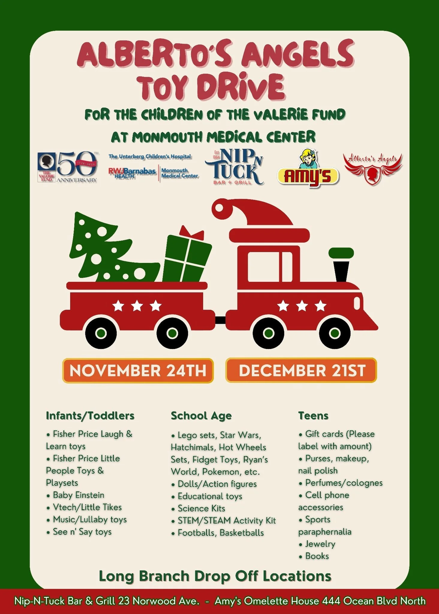 Sunday Funday Karaoke with Giuseppe &amp; Alberto’s Angels Toy DRIVE AT NIP-N-TUCK BAR &amp; GRILL