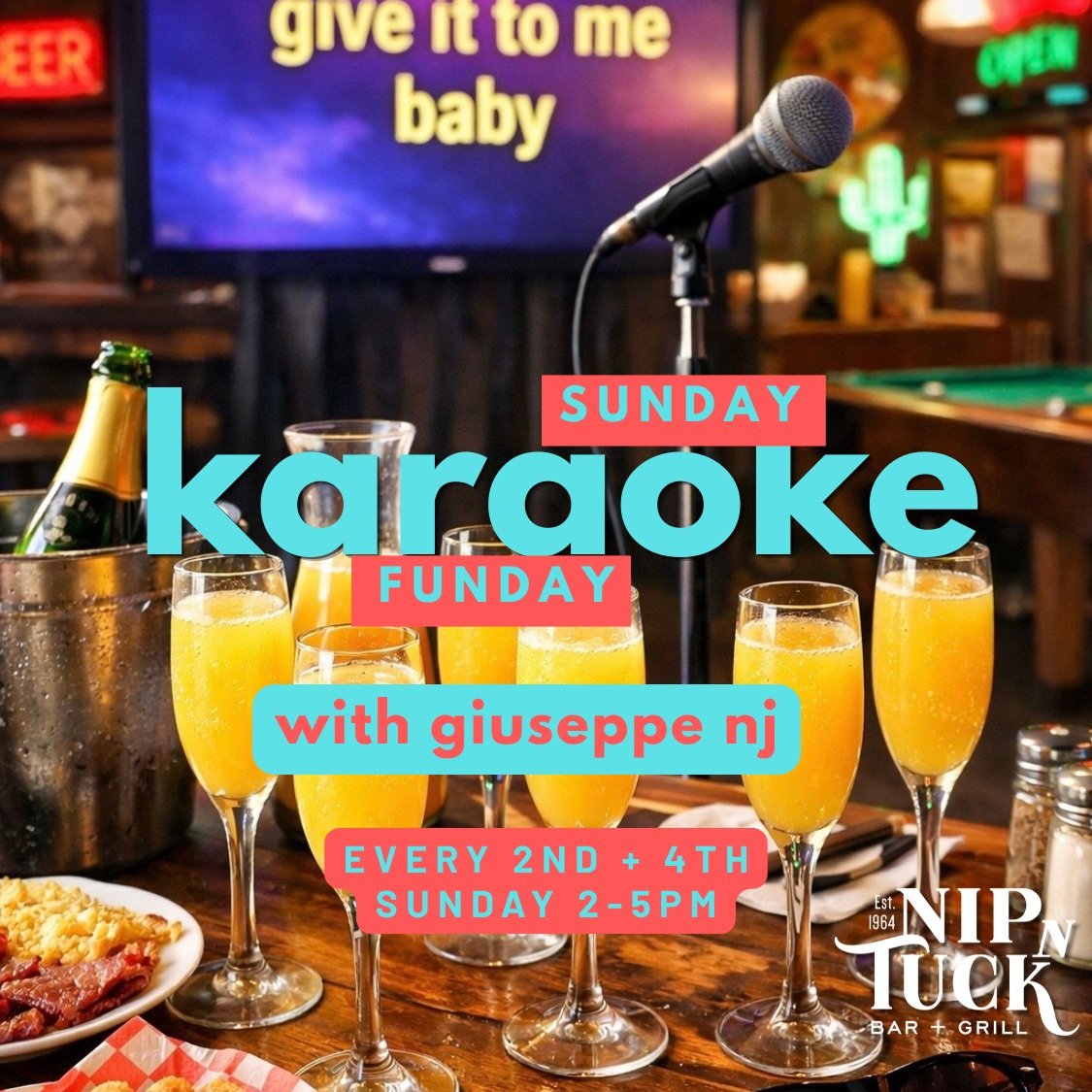 SUNDAY FUNDAY KARAOKE WITH GIUSEPPE LIVE AT NIP-N-TUCK BAR &amp; GRILL